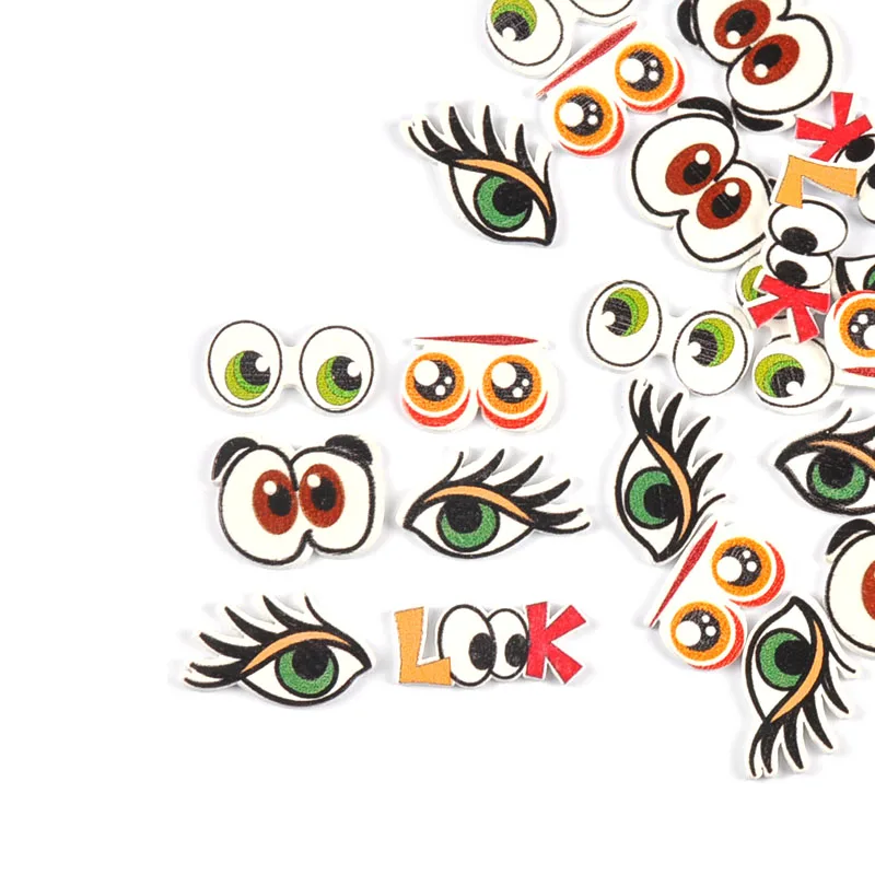 50 pezzi Multicolor Eyes patch ricamo per cucire su Trim abbigliamento fai da te artigianato fatto a mano accessori forniture per cucire decorazioni