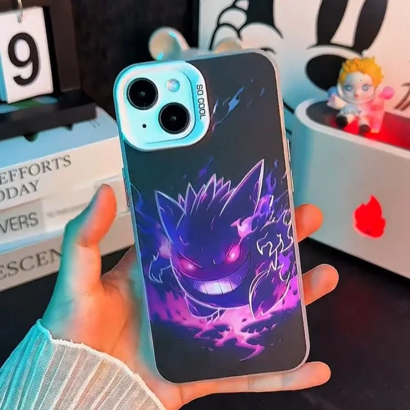 3D Gengar Mega Phone Case for Samsung Galaxy S24 S25 S26 Ultra Plus fe for OPPO find 8 9 For vivo x300 x200 Pro hockproof Cover