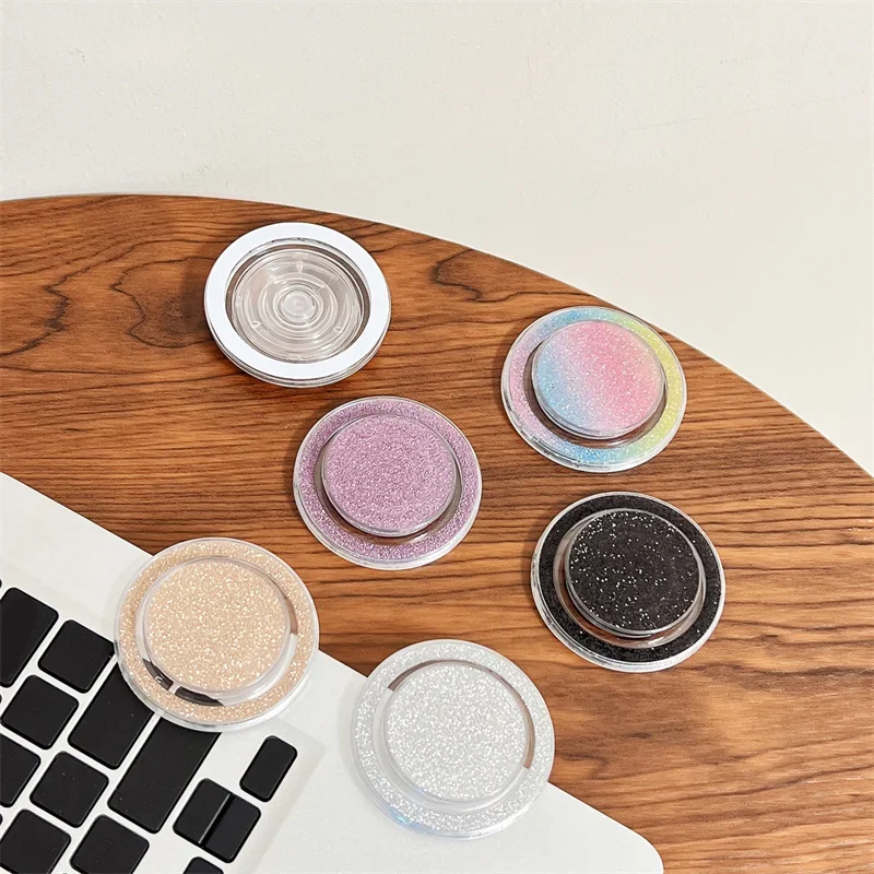 

Glitter Round Matte Magnetic Double-Sided Metal Bling for MagSafe Stand Holder Mobile Phone for IPhone 16 15 14 13 12 Pro Max