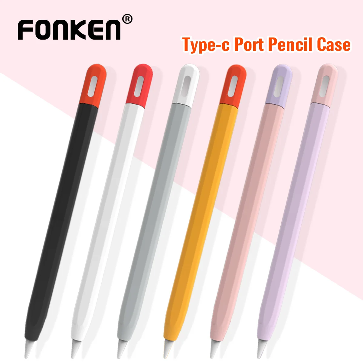 FONKEN Colorful Liquid Silicone Stylus Pencil Case for Apple Pencil Pro Ultrathin Anti-scratch protection stylus Pen touch cover