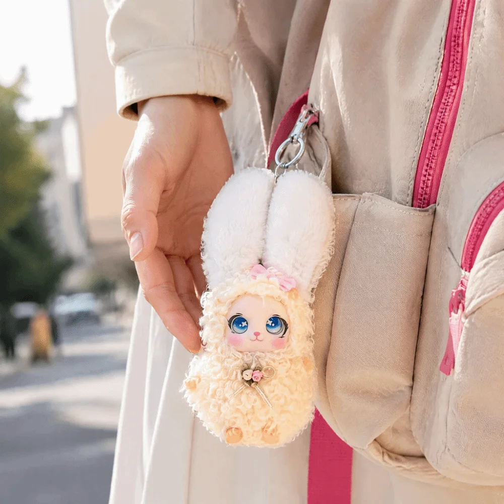 Luxury Souvenir Long Ear Bunny Big Ear Bag Hanging Charms Rabbit Keychain French Floral Bow Miniature Rabbit Holiday Present