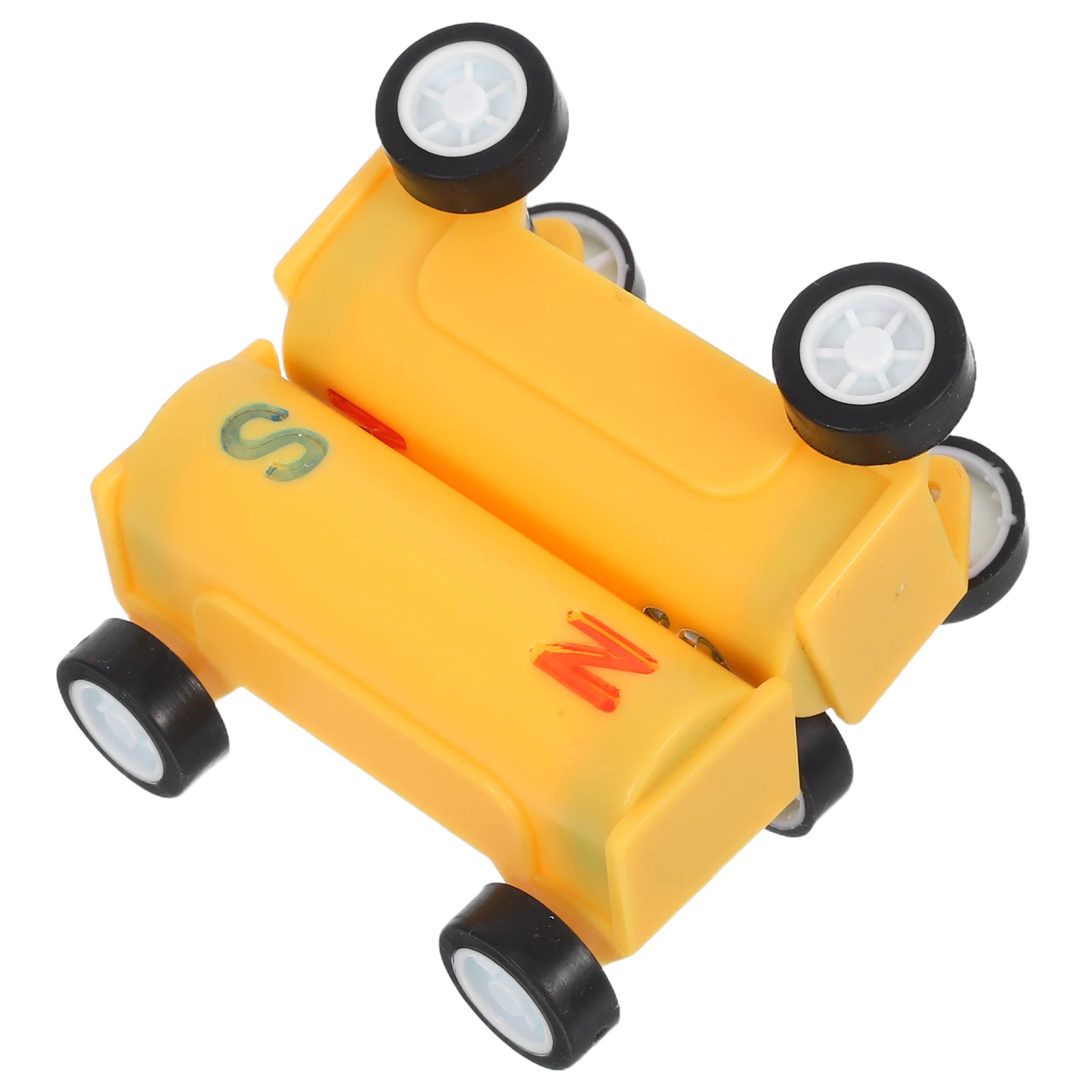 

Magnetic Trolley Car Assembled Toy Outdoor Educational Children Toys Yellow for Kids Toddler