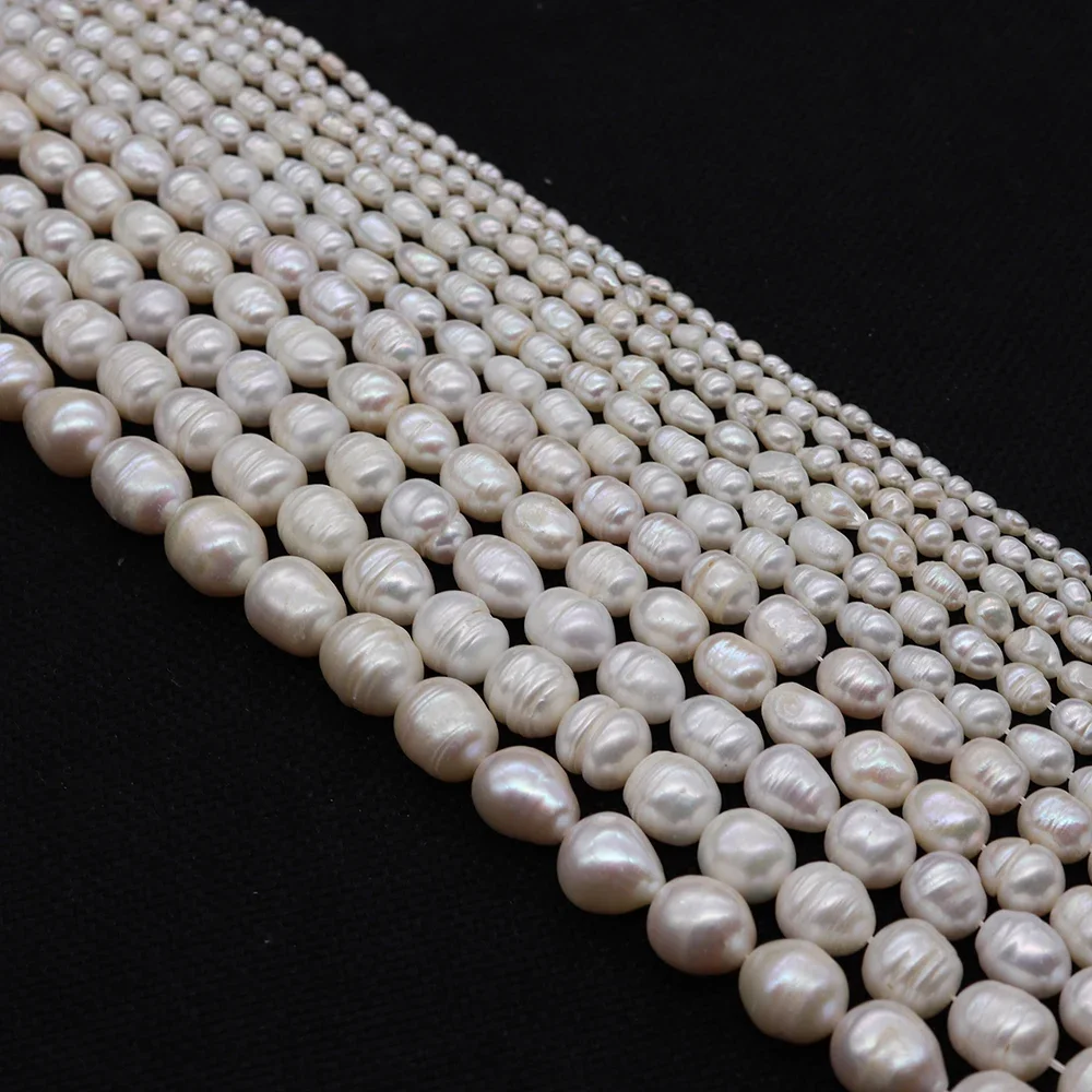 100% Natural Freshwater Pearls 2-3mm White Rice Shape Beads for Jewelry Making DIY Bracelet and Necklace Jewelry Accessories