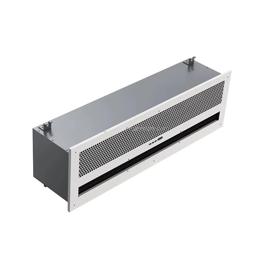 Residential Door Air Curtain for Cold Room Hotel Entrance Shopping Mall Silver Stainless Steel Casing Commercial Cross Flow Air