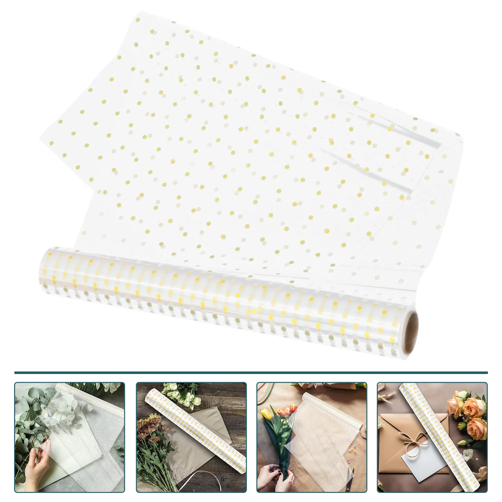 

1 Roll Clear Flower Wrap Film Transparent Wrapping For Flowers Gifts Packagingbouquet Wrapper Diy Wrapping Sheet Wedding Gift