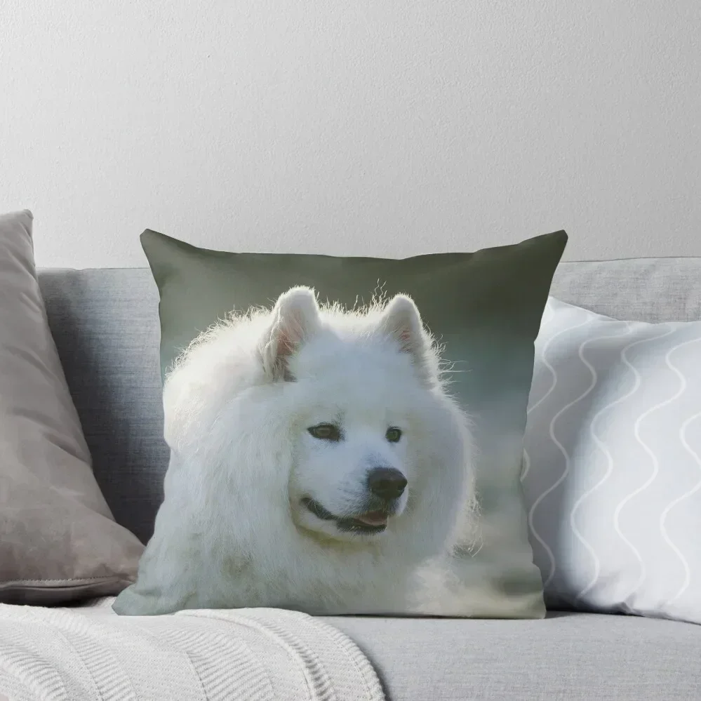 

Smiling Samoyed Throw Pillow Decorative Cover For Living Room home decor items christmas cushions covers pillow
