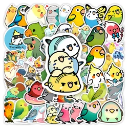 Fun Cartoon Parrot Bird Stickers Kids DIY Toy Gift Waterproof Decal for Scrapbook Laptop Phone Luggage Bottles Decorative