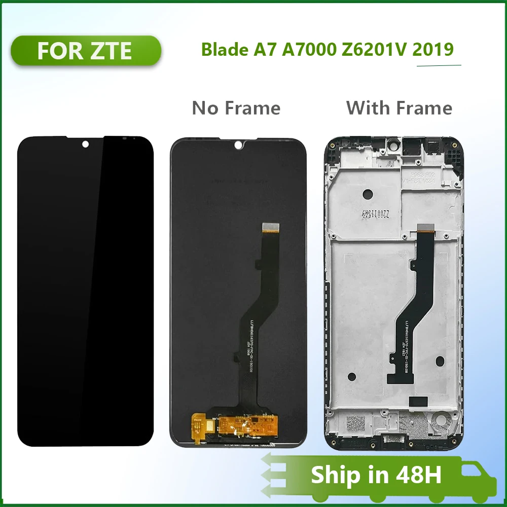 For ZTE Blade A5 A7 2020 LCD Display Touch Screen Digitizer Com For ZTE Blade A7s A7010 A7S 2020 A7020 LCD Sensor A7 2019 A7000