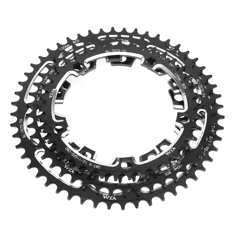 130 BCD Bicycle Chainring Narrow Wide Stars 38-60T AL7075 Sprocket For Road Bike Positive And Negative Gear Plate view 2