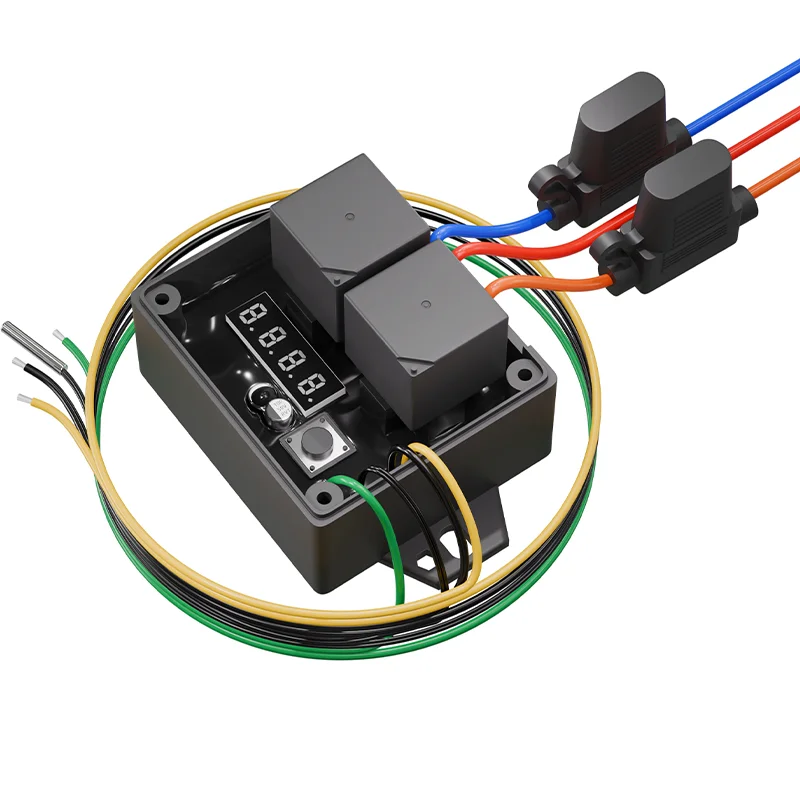 

40A 12v Thermal Controller Adjustable Dual Electric Fan Relay Wire Cooling Fan Control Module Relay Digital Kit