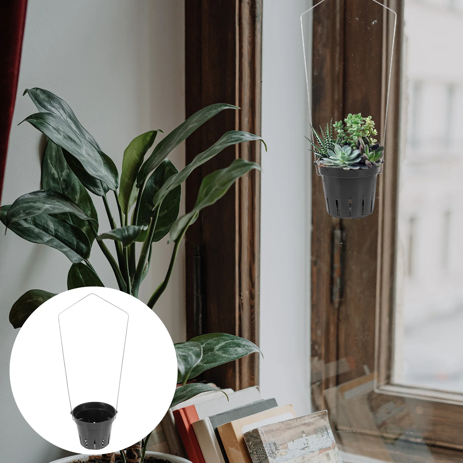 

6pcs Multi-Hole Flower Planter Hanging Pots For Indoor Outdoor Plants Space-Saving Garden Decor Succulents Planters Home Office