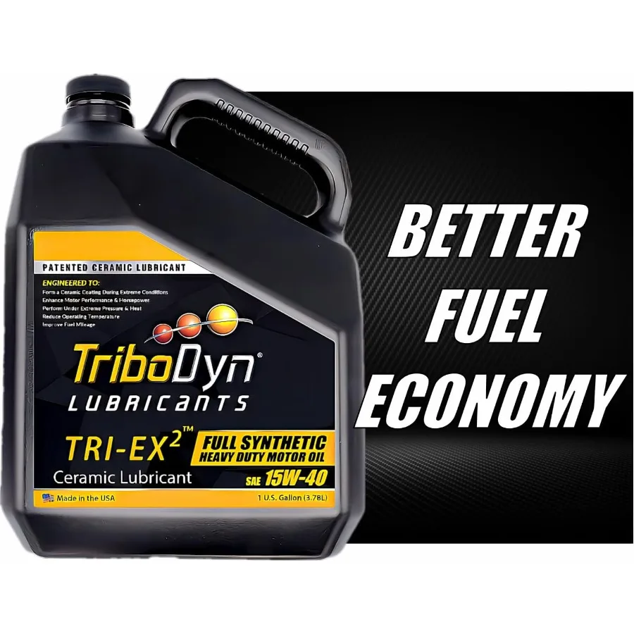 TRI-EX2 15W-40 زيت محرك صناعي كامل عالي التحمل مع زيت تشحيم سيراميك حاصل على براءة اختراع لشاحنات الديزل في حالة التشغيل القاسية #4