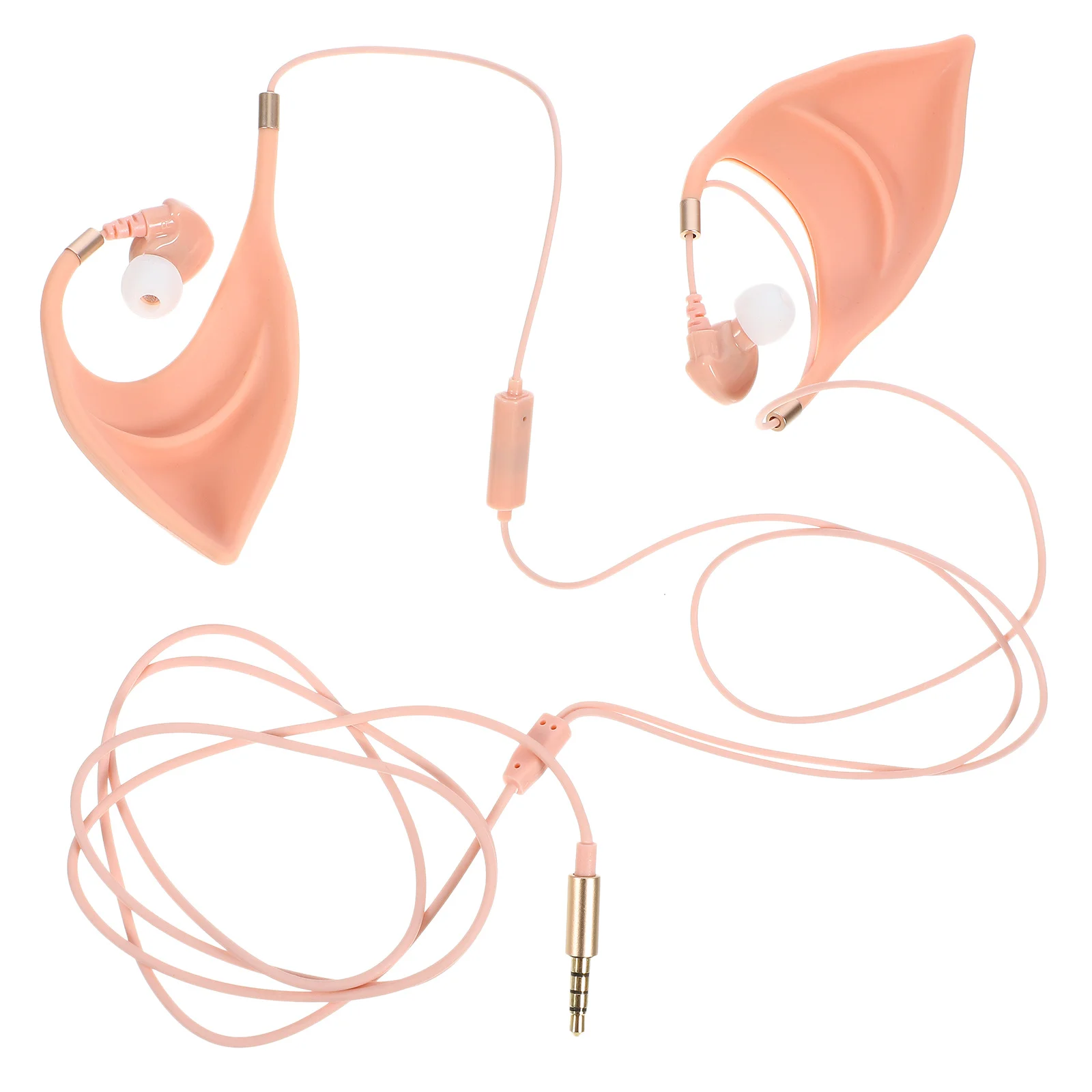 

Elves Ears Headphones In-Ear Earbuds Comfortable Silicone Caps Hands-Free Mic Clear Sound Compatible 3.5Mm