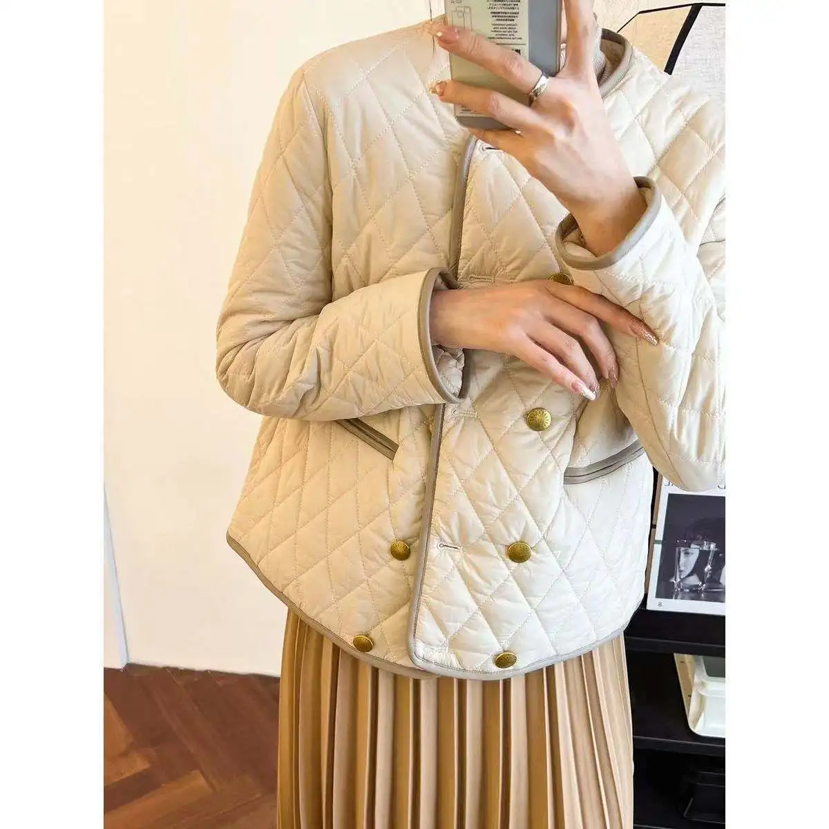 Lingge Cotton Coat Women\'s Western-style Cotton Clothing Trend