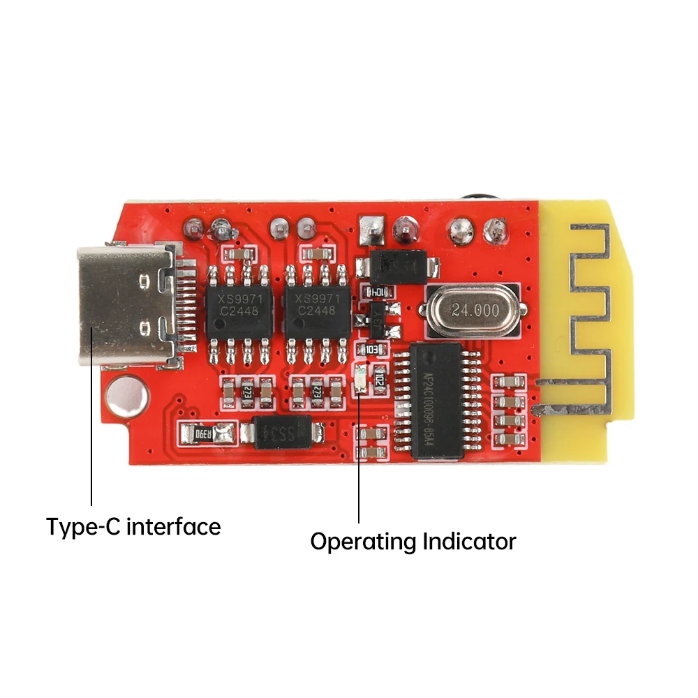 CT14 Miniatuur Stereo Bluetooth 5.2 Versterker Board DC 3.7-5V 5W + 5W Audio Module Micro USB/Type-C Interface