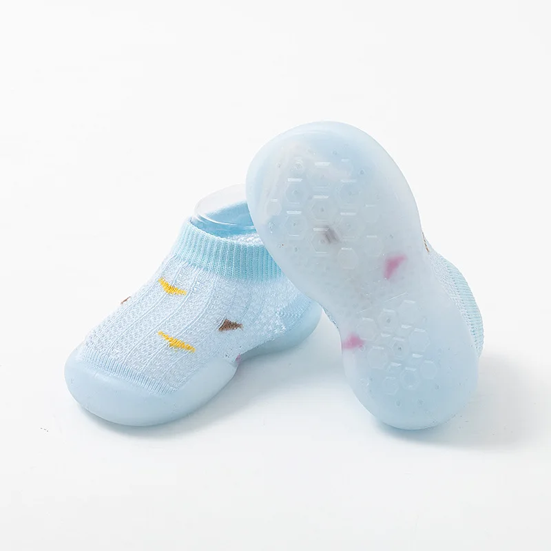 Zapatos de malla para bebé, calcetines transpirables, suelas suaves, Multicolor, Verano