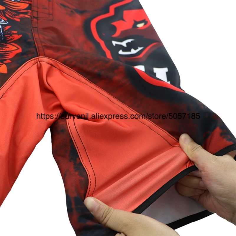 MMA Shorts Men Tiger Muay Thai Boxing Pants BJJ Cage Fight Shorts Gym Martial Arts Combat Wrestling Grappling Kickboxing Trunks