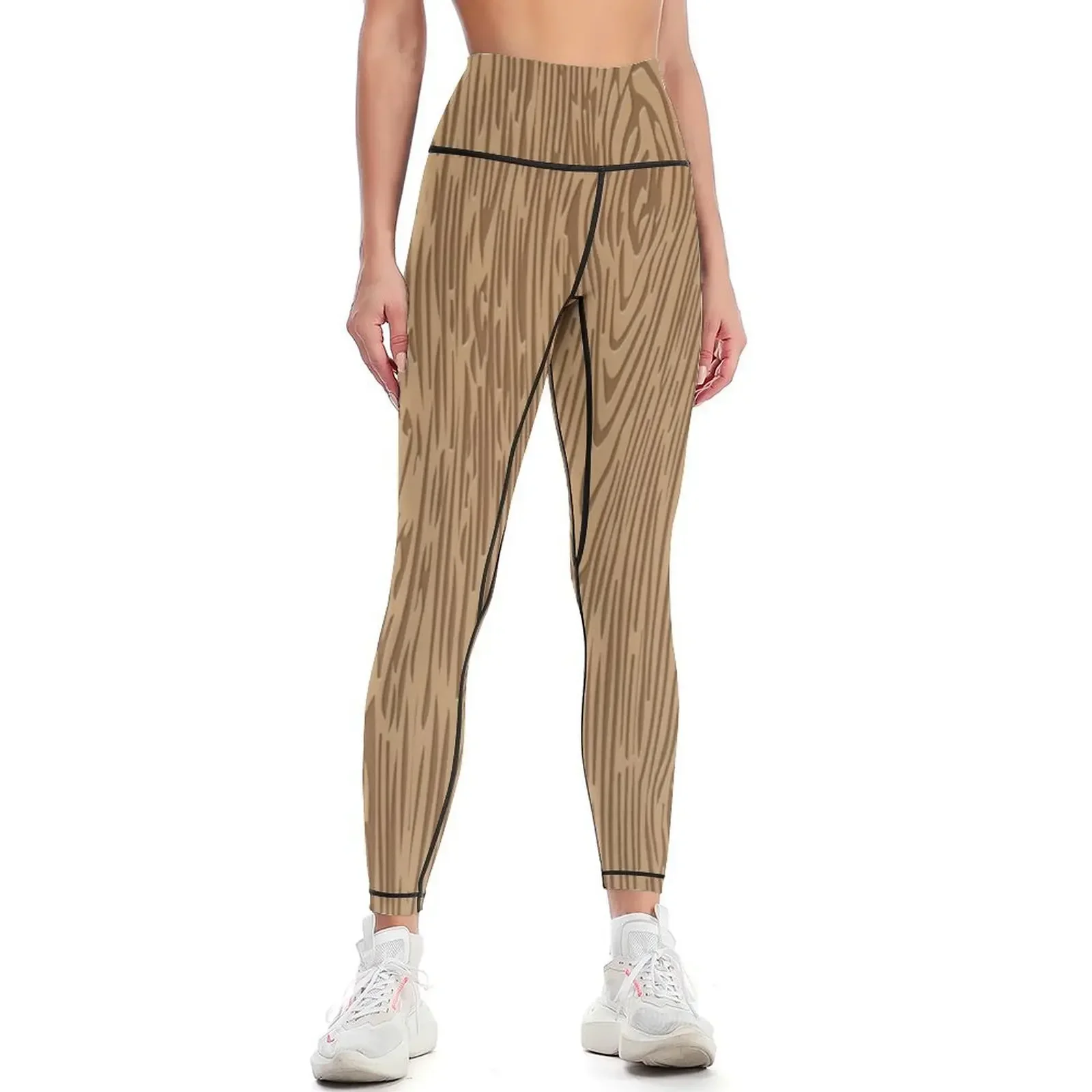 Texture seen in a cut surface of Wood Grain Leggings Fitness woman for physical push up legging Women sports Womens Leggings