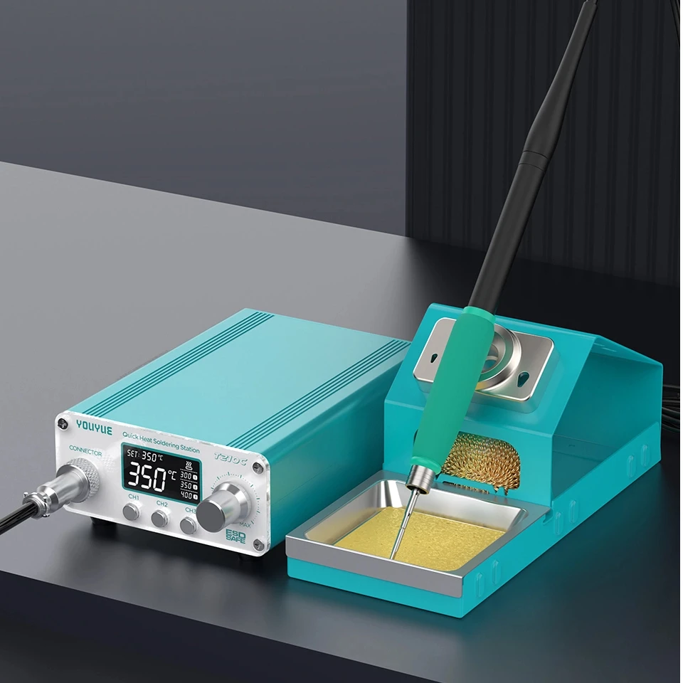 

UYUE T210C 75W Soldering Station with Ceramic Heater, Anti-Static Design, 1.2m Silicone Cable