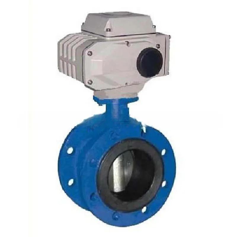 Stainless steel electric flange butterfly valve D943H-16C DN80