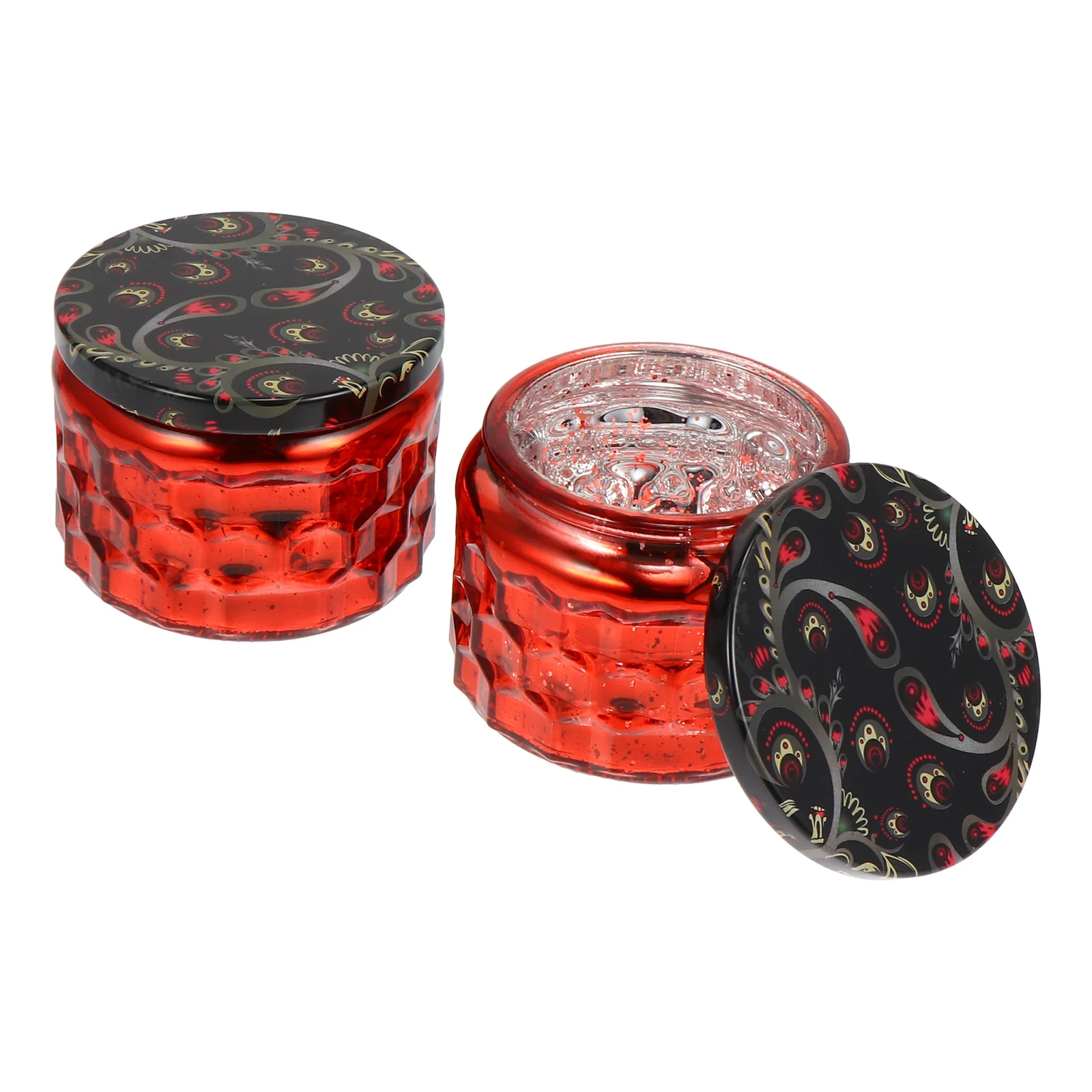 

1Set Cup Empty Embossed Glass Container for DIY Handmade Home Decoration Office Bedroom Aromatherapy