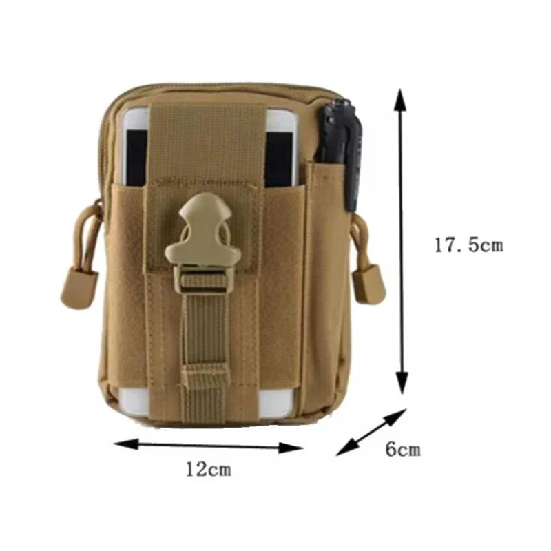 Outdoor Unisex Running Bag Mobile Phone Bag Hunting Small Purse Belt Bag Purse Running Travel Camping Hiking Bag