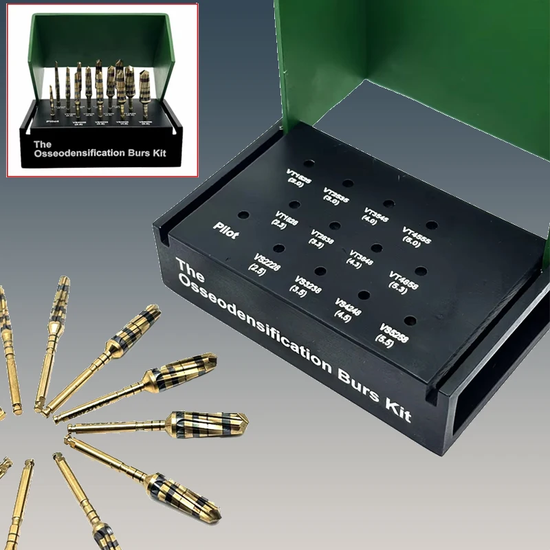 

Dental Implant Burs High-Speed for Osteotomy and Osseodensification Used with Implant Drivers and Drills