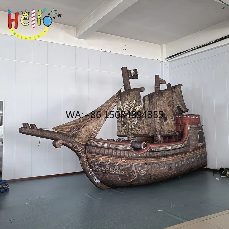 Giant Inflatable Pirate Ship Model Custom Advertising Inflatable Ancient Boat for Theme Park Decor and Event Display