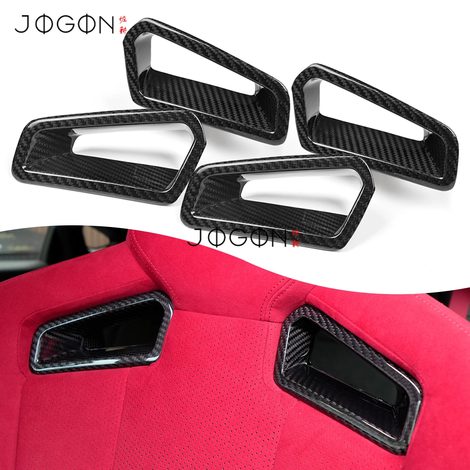 4Pcs For Honda Civic 11th Gen Type R  FL5 2024 2025 2026 Real Carbon Fiber Car Interior Headrests Overlay Cover Trim Accessories