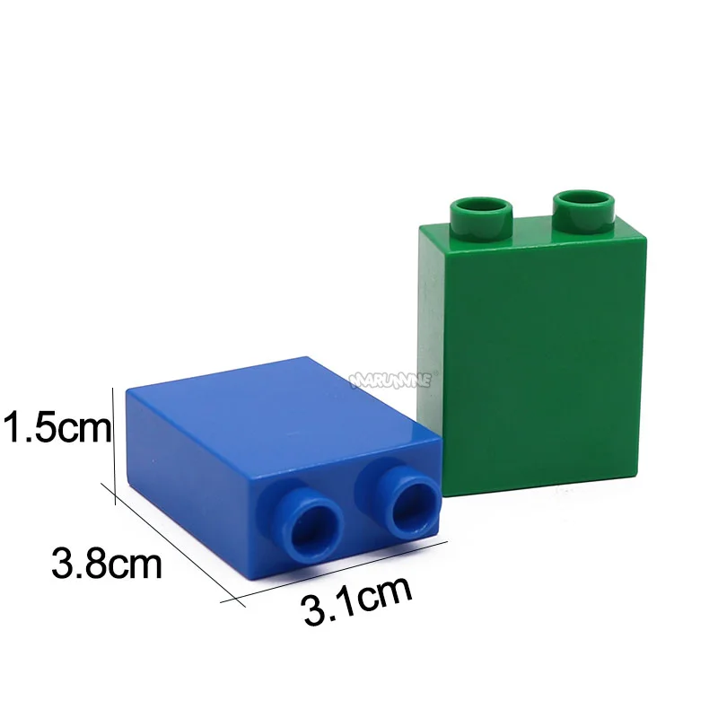 MARUMINE クラシックベース大型サイズ隆起 2 穴ビルディングブロックレンガモデルパーツ 10 個 MOC アクセサリークリエイティブ建設
