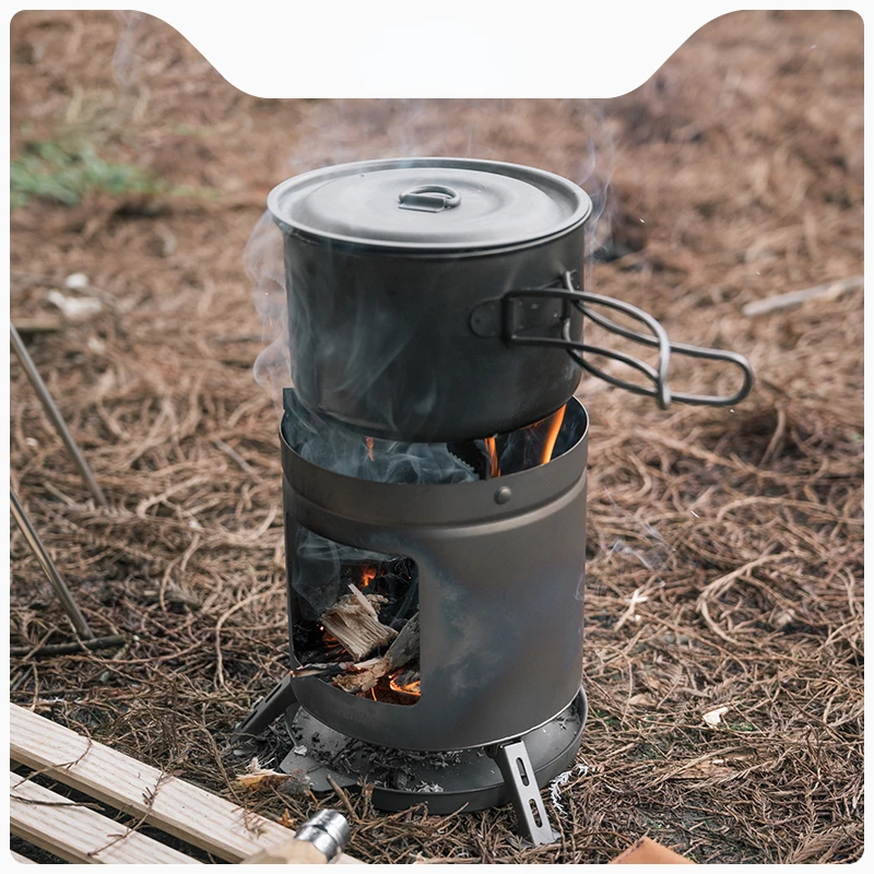 Mini Titanium Wood Stove Camping Tent Fire Portable Heating Stove Camping Equipment