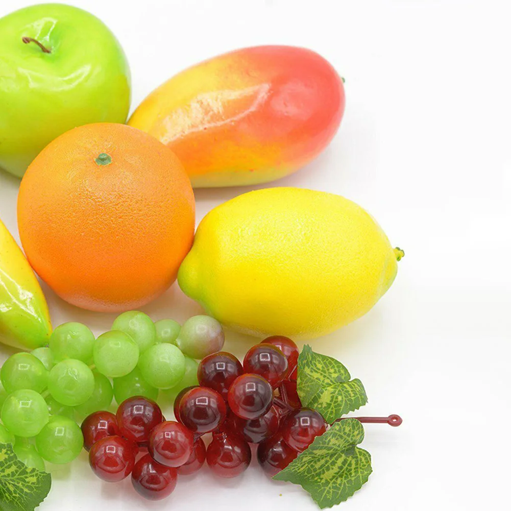 

8 шт. реалистичные искусственные фрукты виноград лимонный рынок украшение для вечеринки еда реквизит для фотосъемки украшение дома