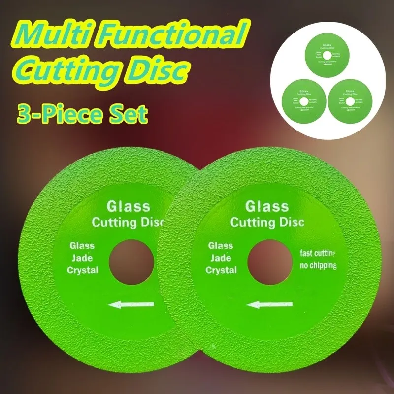 

3Pc Multi-Function Glass Cutting Disc - Home Renovation/Stone Processing, Smooth Tile/Rock Wheel