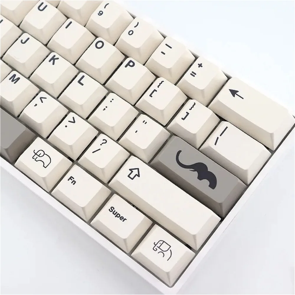 

Baby elephant, keycap, cherry, sublimation 122 keys, simple and personalized mechanical keyboard, customized