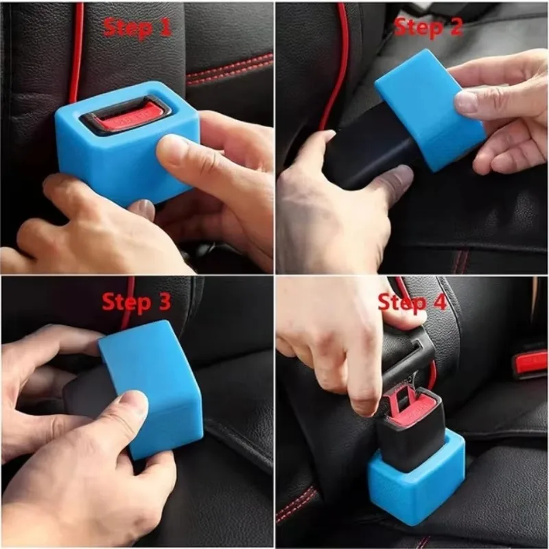 Buckle Up Car Seat Belt Guard Pink Seat Belt Holder Durable Silicone Material Car Accessories Suitable for Kids Toddler Boy Girl