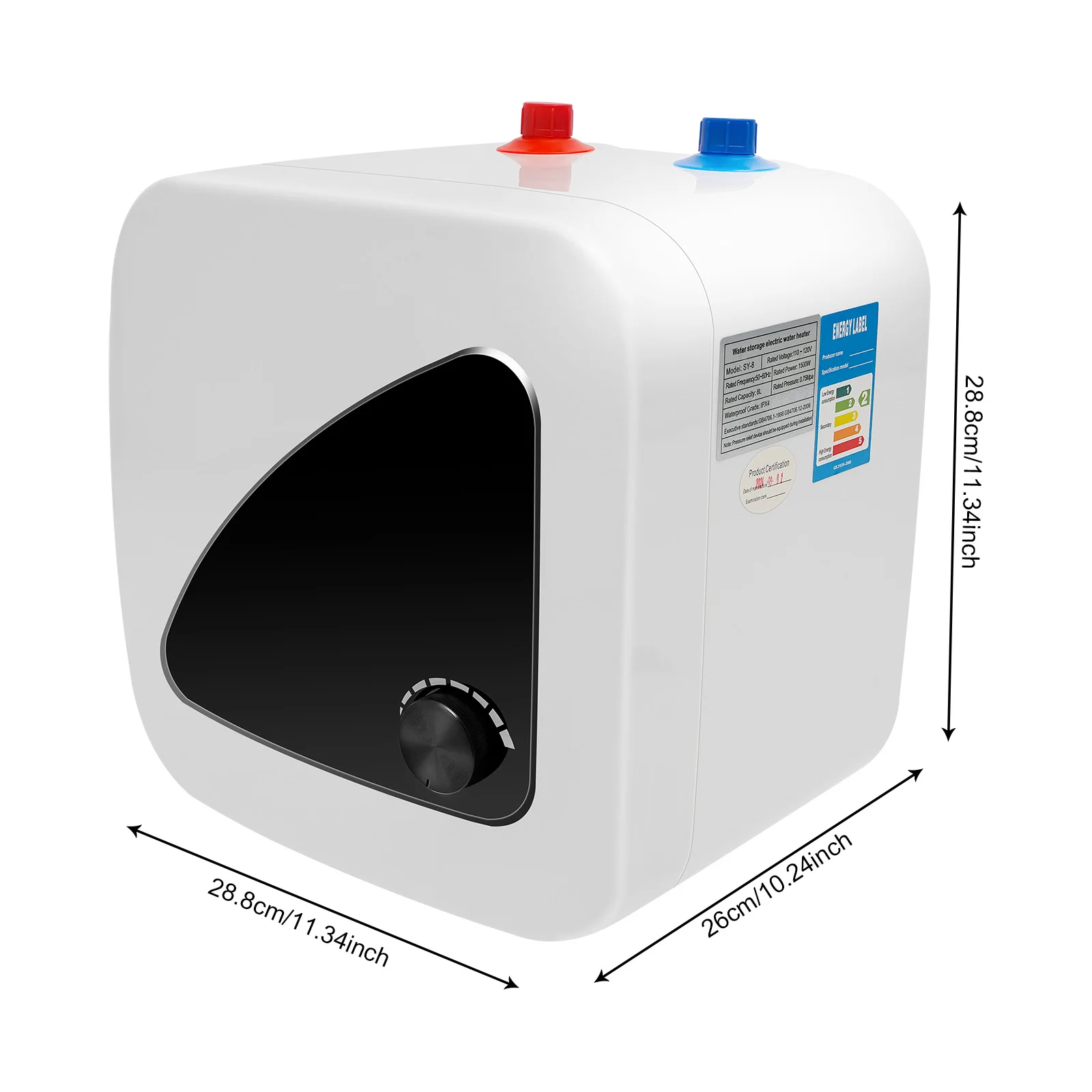 سخان مياه كهربائي مع شاشة LED، وظيفة قوية 2000 وات، درجة حرارة قابلة للتعديل (86-149 ℉ ) لشقة المطبخ المنزلية