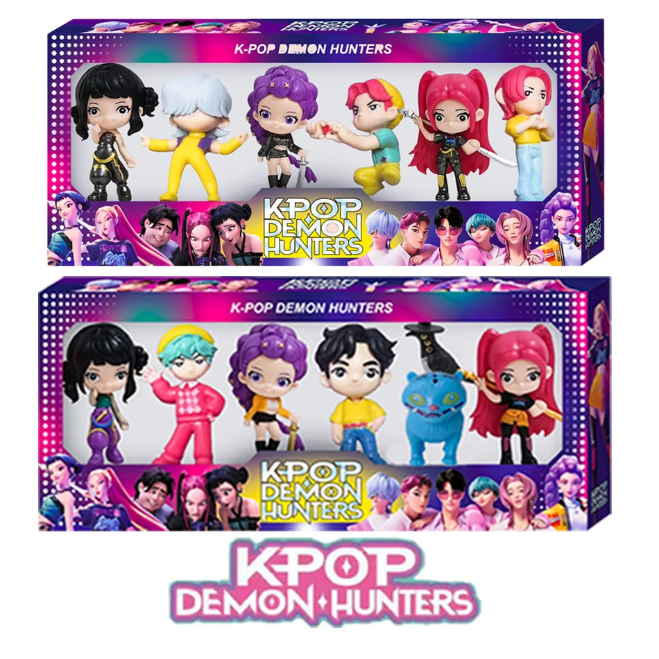 جديد Q-نسخة أنيمي Kpop شيطان الصيادين هنتركس ساجا بويز رومي ميرا زوي ديربي النمر عمل نموذج لجسم دمية لعبة هدية الكريسماس