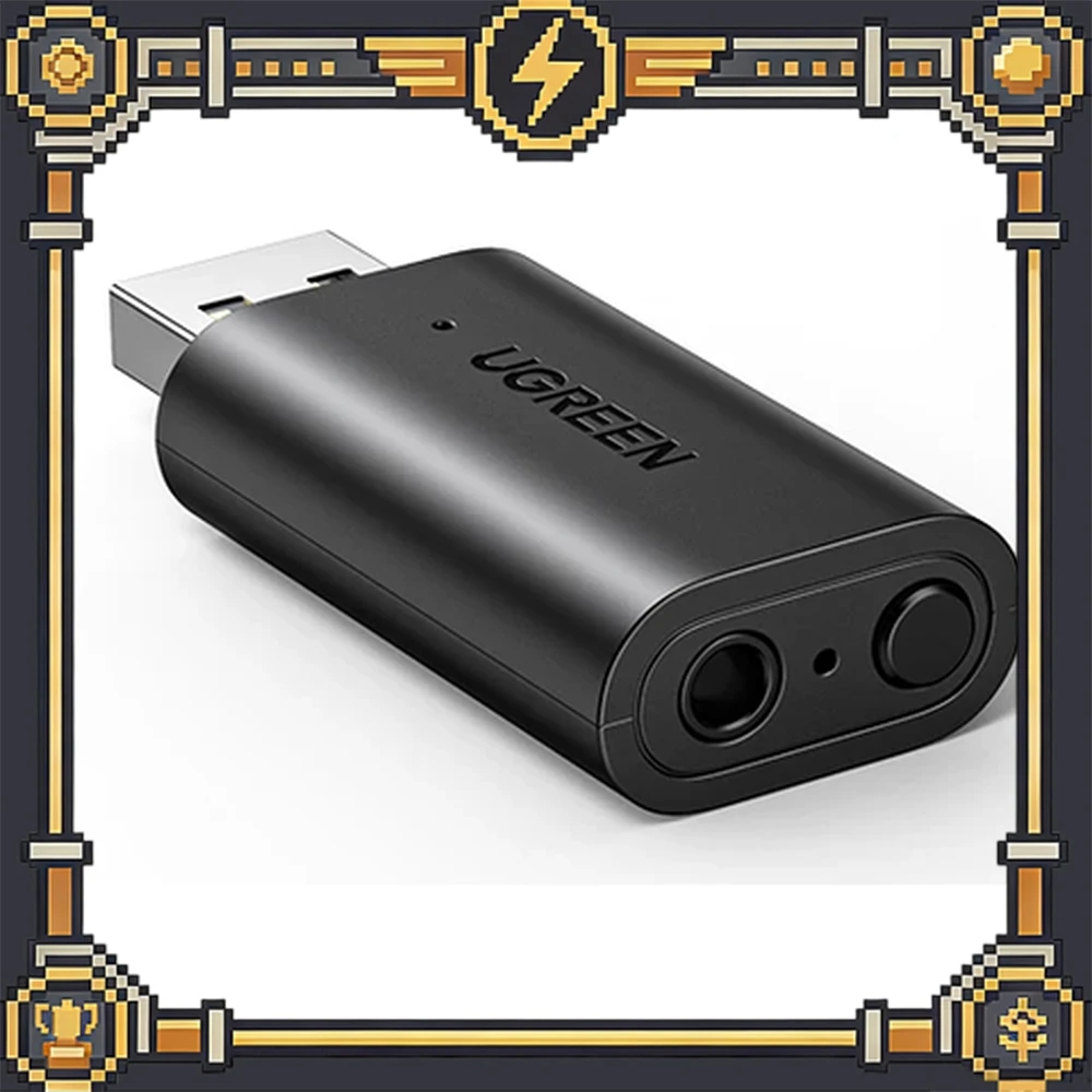 UGREEN 60300 Bluetooth 5.1 Audio Transmitter Receiver 2 in 1 USB AUX 3.5mm Wireless Adapter for Car Stereo