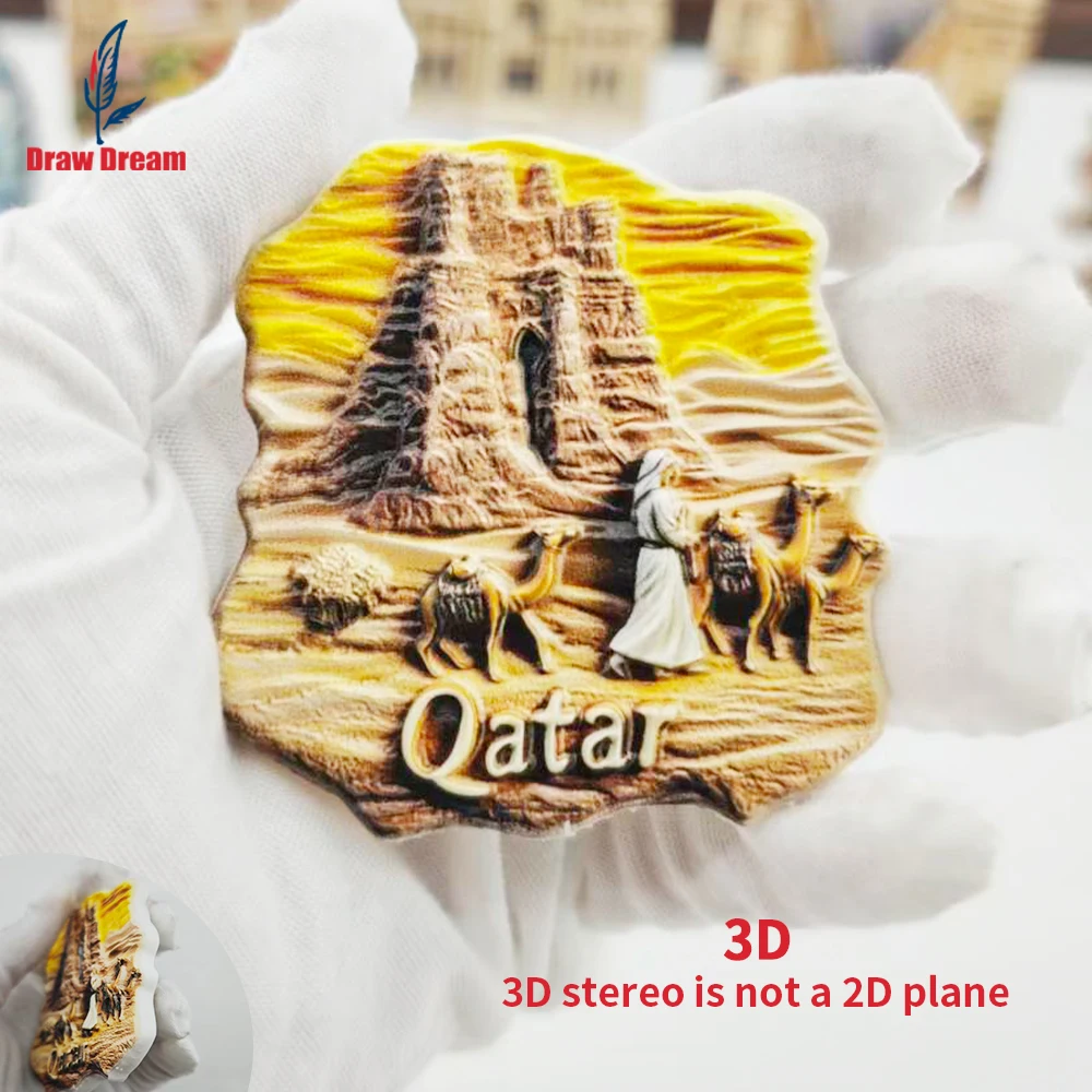 1Pc Ímã de Geladeira do Catar, - Home Office Qatar avaliação e preço