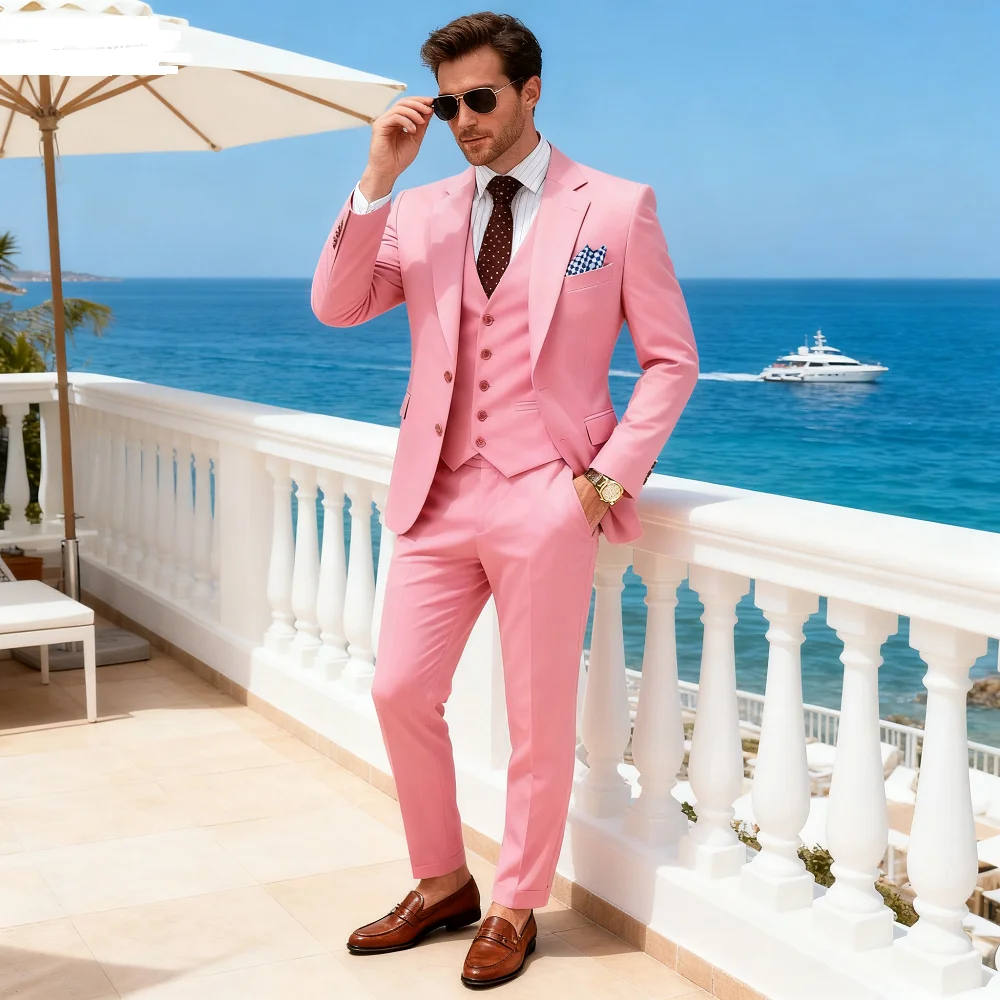 

Slim Fit Men's Wedding Tuxedo Formal Business Party Suit Ensemble Male Smoker's Groomsmen Outfit Recent Collection