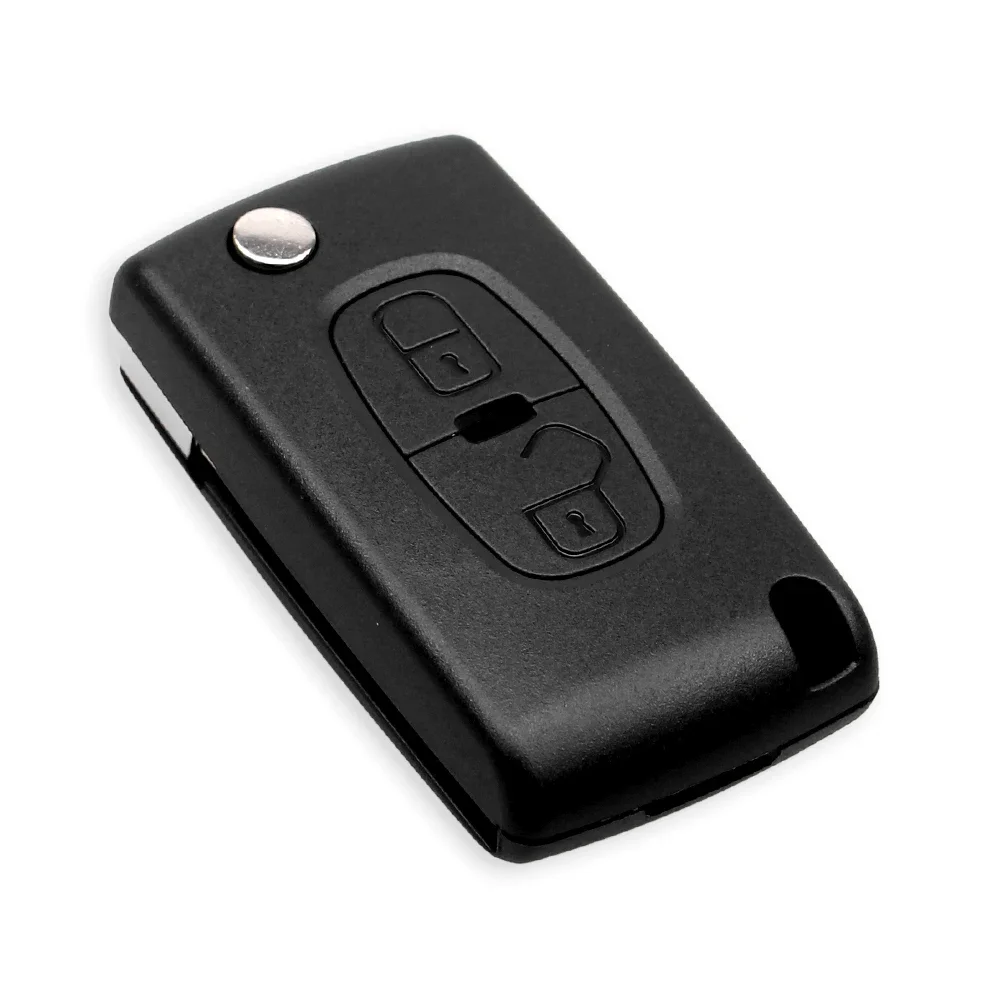 KEYYOU FOR Peugeot 4007 ET 4008 Citroen C-Crosser C4 Aircross 2 Button Flip Key Case Fob MIT-11R Blade CE1731