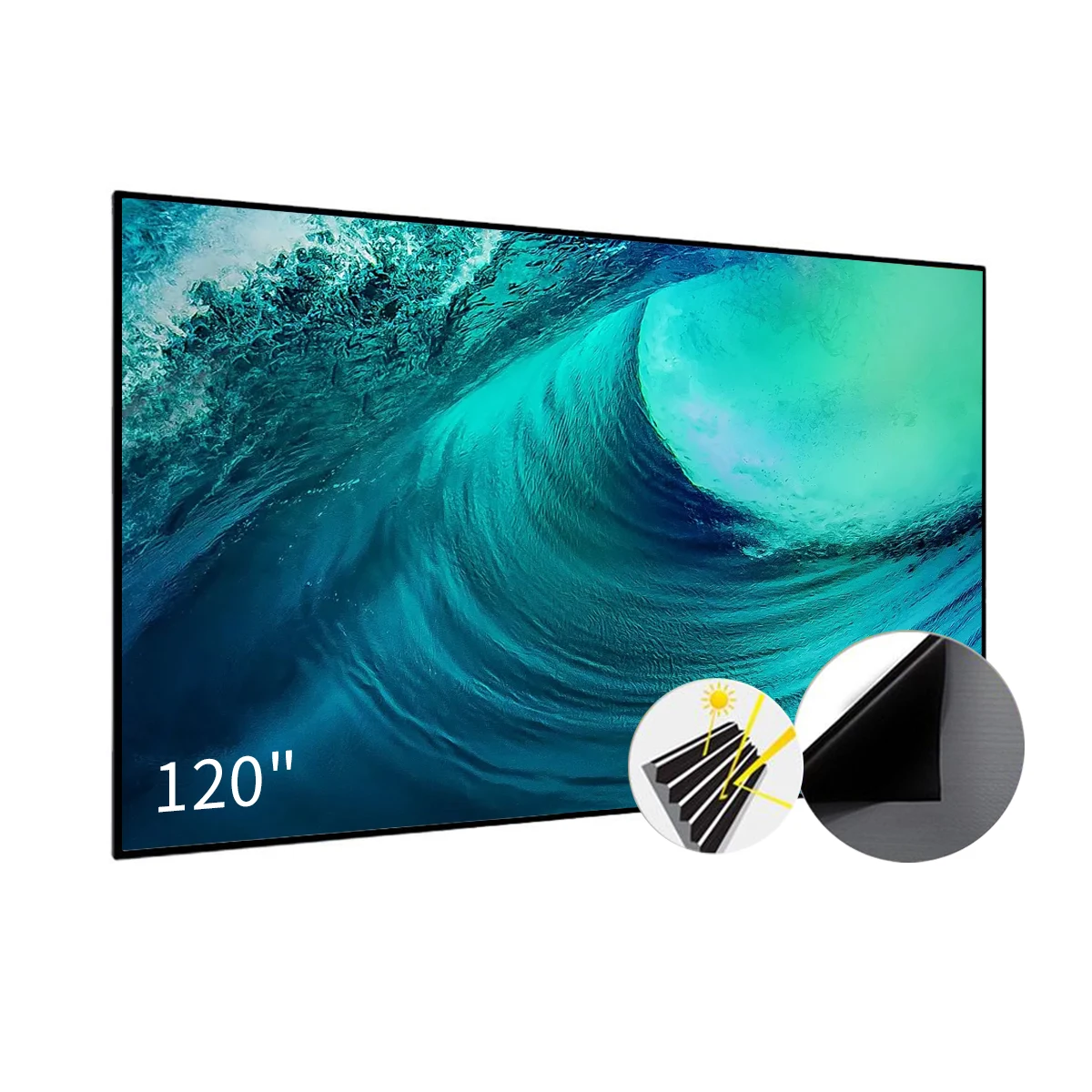 

R 120-дюймовый ALR T-призма UST Экран лазерного проектора Отклоняющий окружающий свет Экран Alr Ust Alr Фиксированный экран 120