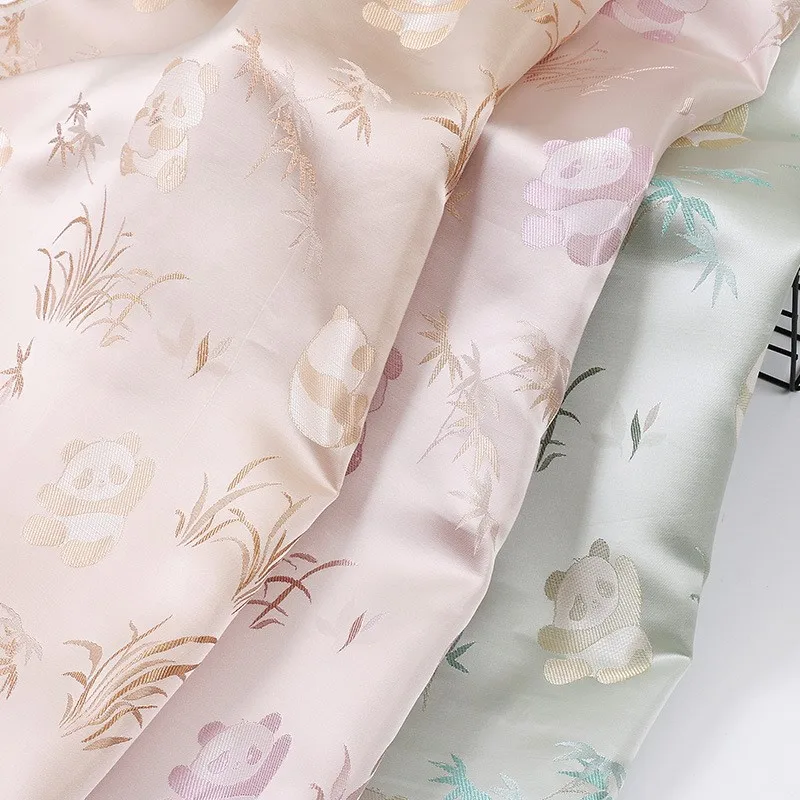 

Xiangyunsha printed fabric for autumn and winter coats cotton-padded clothes dresses light-colored silk screen