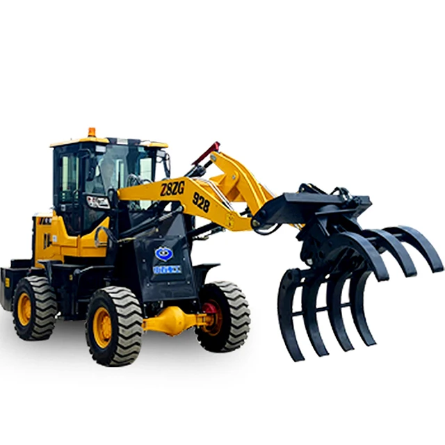 

2025Selling Forestry Machinery Hydraulic diesel 1.2 Tons 2 Tons 2.5 Tons Wheeled Wood Loader Log Grab Wood Forestry Loader