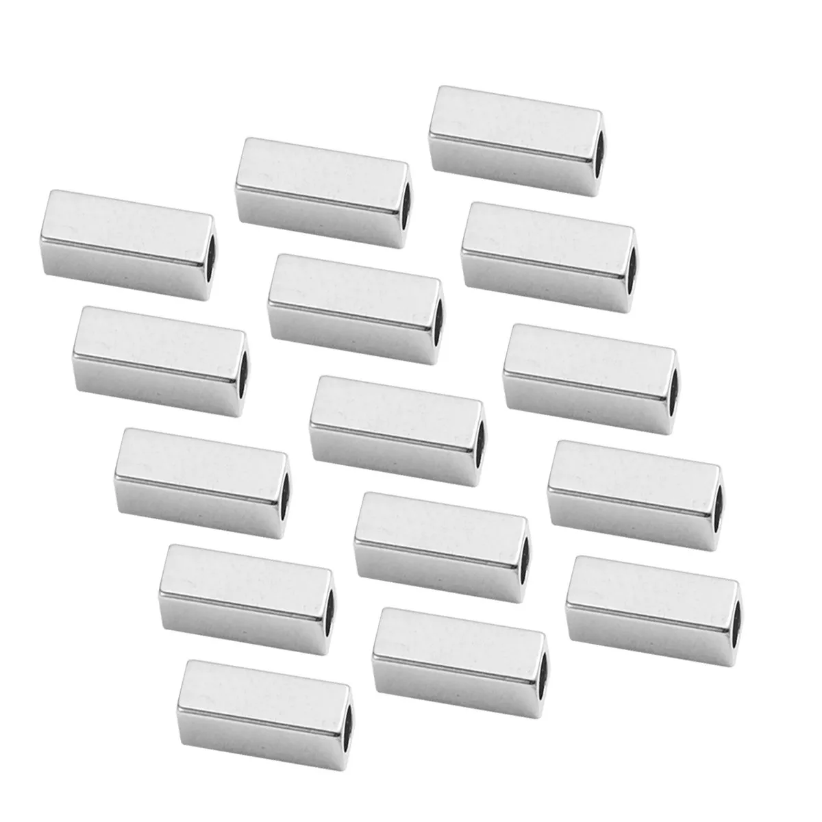 50Pcs Rectangular Hollow Copper Tube Spacers Light Weight Jewelry Making DIY Craft Supplies Copper Tube Spacers
