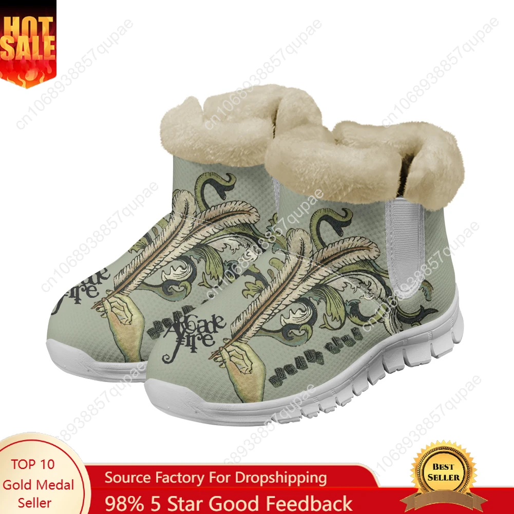 

Arcade Fire Rock Band Snow Boots Mens Womens Teenager Shoes Keep Warm High Quality Casual Lightweight Sports Custom Sneakers