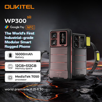 【World premiere】Oukitel WP300 Modular Earbud Light Rugged Phone 16000mAh 36GB（12+24）GB+512GB 6.78\