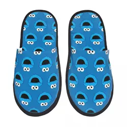 Smiling Cookies Monsters Plush Slippers Indoor Cozy Memory Foam Slippers Non-skid