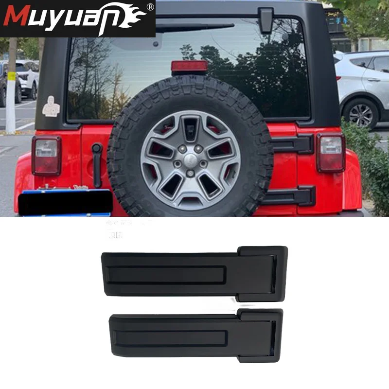 2 шт. ABS задняя дверь задняя дверь запасная шина петля декоративная накладка для Jeep Wrangler JK JKU Sport Rubicon Sahara 2007-2017