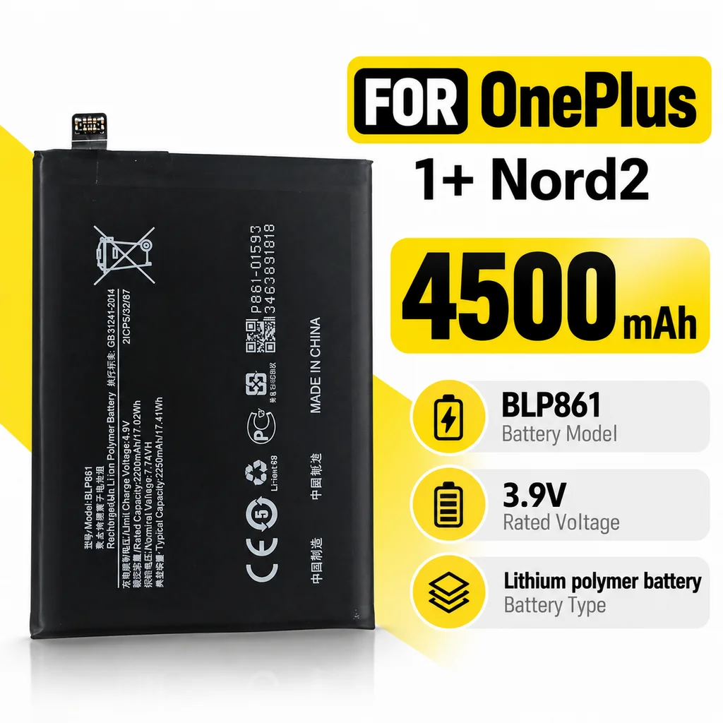 BLP861 2250mAh Battery Replacement Part For OPPO OnePlus Nord 2 Mobile Phone Repair Battery with Tools